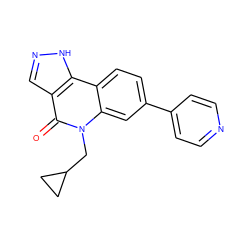 O=c1c2cn[nH]c2c2ccc(-c3ccncc3)cc2n1CC1CC1 ZINC000205038527