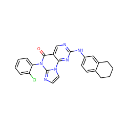 O=c1c2cnc(Nc3ccc4c(c3)CCCC4)nc2n2ccnc2n1-c1ccccc1Cl ZINC000143876514