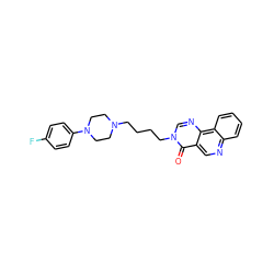 O=c1c2cnc3ccccc3c2ncn1CCCCN1CCN(c2ccc(F)cc2)CC1 ZINC000072105499