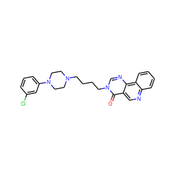 O=c1c2cnc3ccccc3c2ncn1CCCCN1CCN(c2cccc(Cl)c2)CC1 ZINC000072107548