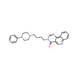 O=c1c2cnc3ccccc3c2ncn1CCCCN1CCN(c2ccccc2)CC1 ZINC000072106740