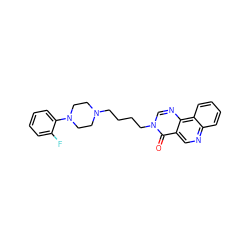 O=c1c2cnc3ccccc3c2ncn1CCCCN1CCN(c2ccccc2F)CC1 ZINC000072105344