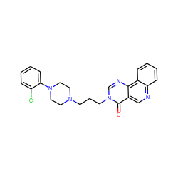 O=c1c2cnc3ccccc3c2ncn1CCCN1CCN(c2ccccc2Cl)CC1 ZINC000072105480