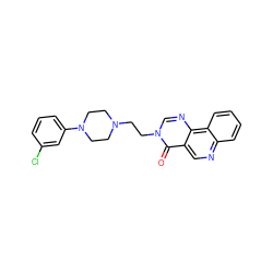 O=c1c2cnc3ccccc3c2ncn1CCN1CCN(c2cccc(Cl)c2)CC1 ZINC000072106653