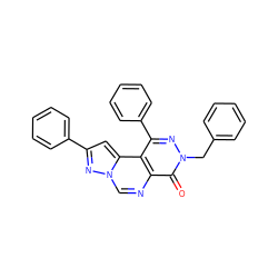 O=c1c2ncn3nc(-c4ccccc4)cc3c2c(-c2ccccc2)nn1Cc1ccccc1 ZINC000064446896