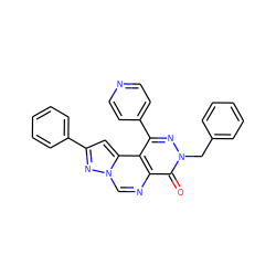 O=c1c2ncn3nc(-c4ccccc4)cc3c2c(-c2ccncc2)nn1Cc1ccccc1 ZINC000064448646