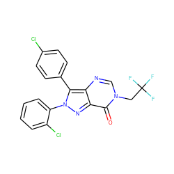 O=c1c2nn(-c3ccccc3Cl)c(-c3ccc(Cl)cc3)c2ncn1CC(F)(F)F ZINC000028570279