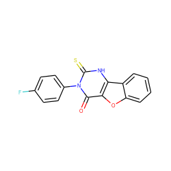 O=c1c2oc3ccccc3c2[nH]c(=S)n1-c1ccc(F)cc1 ZINC000100530385