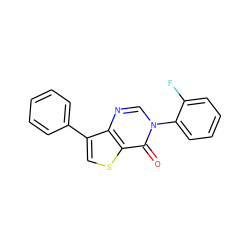 O=c1c2scc(-c3ccccc3)c2ncn1-c1ccccc1F ZINC000221384219