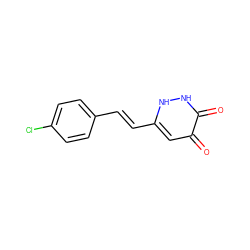 O=c1cc(/C=C/c2ccc(Cl)cc2)[nH][nH]c1=O ZINC000095587316