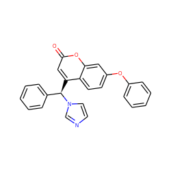 O=c1cc([C@H](c2ccccc2)n2ccnc2)c2ccc(Oc3ccccc3)cc2o1 ZINC000066113225