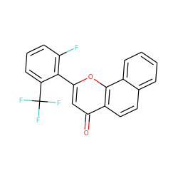 O=c1cc(-c2c(F)cccc2C(F)(F)F)oc2c1ccc1ccccc12 ZINC001772627806