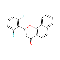 O=c1cc(-c2c(F)cccc2F)oc2c1ccc1ccccc12 ZINC001772644648