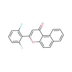 O=c1cc(-c2c(F)cccc2F)oc2ccc3ccccc3c12 ZINC000045368502