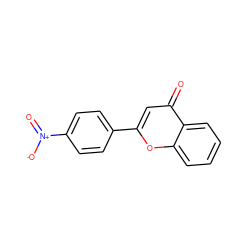 O=c1cc(-c2ccc([N+](=O)[O-])cc2)oc2ccccc12 ZINC000000161027