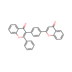 O=c1cc(-c2ccc(-c3c(-c4ccccc4)oc4ccccc4c3=O)cc2)oc2ccccc12 ZINC000036310631