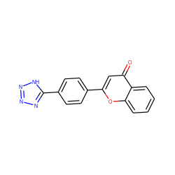 O=c1cc(-c2ccc(-c3nnn[nH]3)cc2)oc2ccccc12 ZINC000044602347