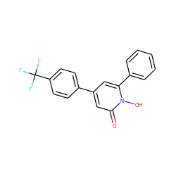 O=c1cc(-c2ccc(C(F)(F)F)cc2)cc(-c2ccccc2)n1O ZINC000095561456