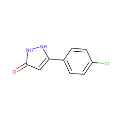 O=c1cc(-c2ccc(Cl)cc2)[nH][nH]1 ZINC000000035154