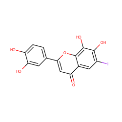 O=c1cc(-c2ccc(O)c(O)c2)oc2c(O)c(O)c(I)cc12 ZINC001772604228