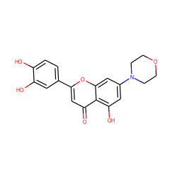 O=c1cc(-c2ccc(O)c(O)c2)oc2cc(N3CCOCC3)cc(O)c12 ZINC000169352816