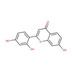 O=c1cc(-c2ccc(O)cc2O)oc2cc(O)ccc12 ZINC000005677733