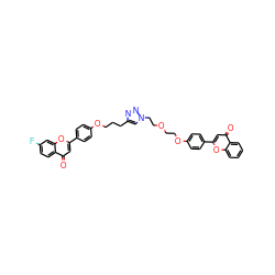 O=c1cc(-c2ccc(OCCOCCn3cc(CCCOc4ccc(-c5cc(=O)c6ccc(F)cc6o5)cc4)nn3)cc2)oc2ccccc12 ZINC000205932349