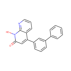 O=c1cc(-c2cccc(-c3ccccc3)c2)c2cccnc2n1O ZINC000064527279