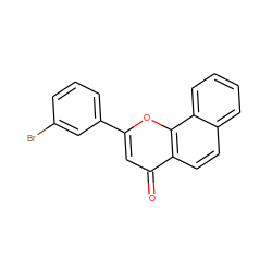 O=c1cc(-c2cccc(Br)c2)oc2c1ccc1ccccc12 ZINC001772647302