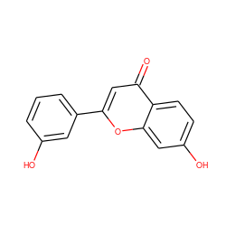 O=c1cc(-c2cccc(O)c2)oc2cc(O)ccc12 ZINC000000038935