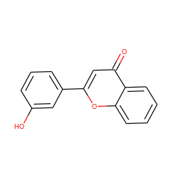 O=c1cc(-c2cccc(O)c2)oc2ccccc12 ZINC000000057678