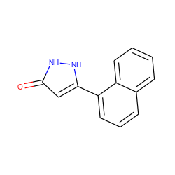 O=c1cc(-c2cccc3ccccc23)[nH][nH]1 ZINC000000053827