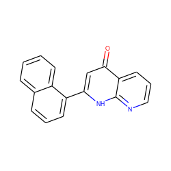 O=c1cc(-c2cccc3ccccc23)[nH]c2ncccc12 ZINC000005647446