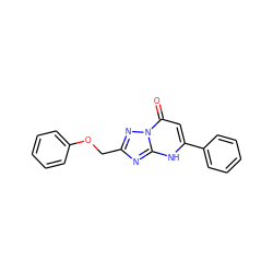 O=c1cc(-c2ccccc2)[nH]c2nc(COc3ccccc3)nn12 ZINC000008649086