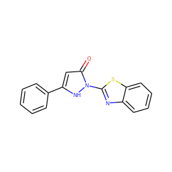 O=c1cc(-c2ccccc2)[nH]n1-c1nc2ccccc2s1 ZINC000100489528