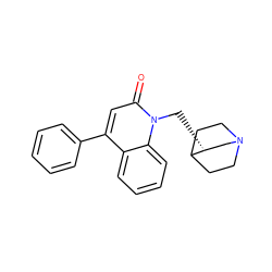 O=c1cc(-c2ccccc2)c2ccccc2n1C[C@@H]1CN2CCC1CC2 ZINC000095586596