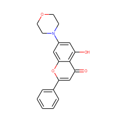 O=c1cc(-c2ccccc2)oc2cc(N3CCOCC3)cc(O)c12 ZINC000135978617