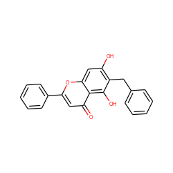 O=c1cc(-c2ccccc2)oc2cc(O)c(Cc3ccccc3)c(O)c12 ZINC000013558403