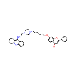 O=c1cc(-c2ccccc2)oc2cc(OCCCCCCN3CCN(CCNc4c5c(nc6ccccc46)CCCC5)CC3)ccc12 ZINC000096285566