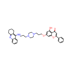 O=c1cc(-c2ccccc2)oc2cc(OCCCN3CCN(CCCNc4c5c(nc6ccccc46)CCCC5)CC3)cc(O)c12 ZINC000096285560