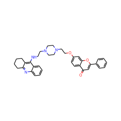 O=c1cc(-c2ccccc2)oc2cc(OCCN3CCN(CCNc4c5c(nc6ccccc46)CCCC5)CC3)ccc12 ZINC000096285570