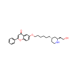 O=c1cc(-c2ccccc2)oc2ccc(OCCCCCC[C@H]3CCN[C@H](CCO)C3)cc12 ZINC000029322943