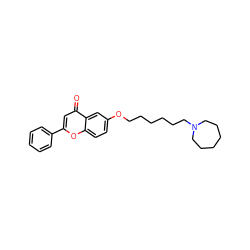 O=c1cc(-c2ccccc2)oc2ccc(OCCCCCCN3CCCCCC3)cc12 ZINC000013454340