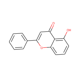 O=c1cc(-c2ccccc2)oc2cccc(O)c12 ZINC000000057676