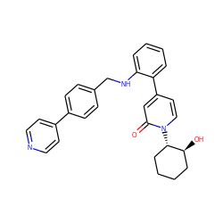 O=c1cc(-c2ccccc2NCc2ccc(-c3ccncc3)cc2)ccn1[C@H]1CCCC[C@@H]1O ZINC000653695787