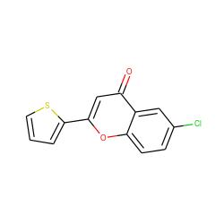 O=c1cc(-c2cccs2)oc2ccc(Cl)cc12 ZINC000000522069