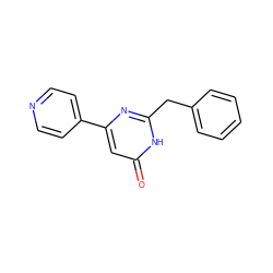 O=c1cc(-c2ccncc2)nc(Cc2ccccc2)[nH]1 ZINC000103245680