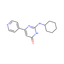 O=c1cc(-c2ccncc2)nc(NC2CCCCC2)[nH]1 ZINC000063298397