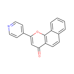 O=c1cc(-c2ccncc2)oc2c1ccc1ccccc12 ZINC000000009006