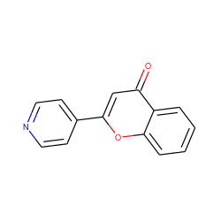 O=c1cc(-c2ccncc2)oc2ccccc12 ZINC000000193788